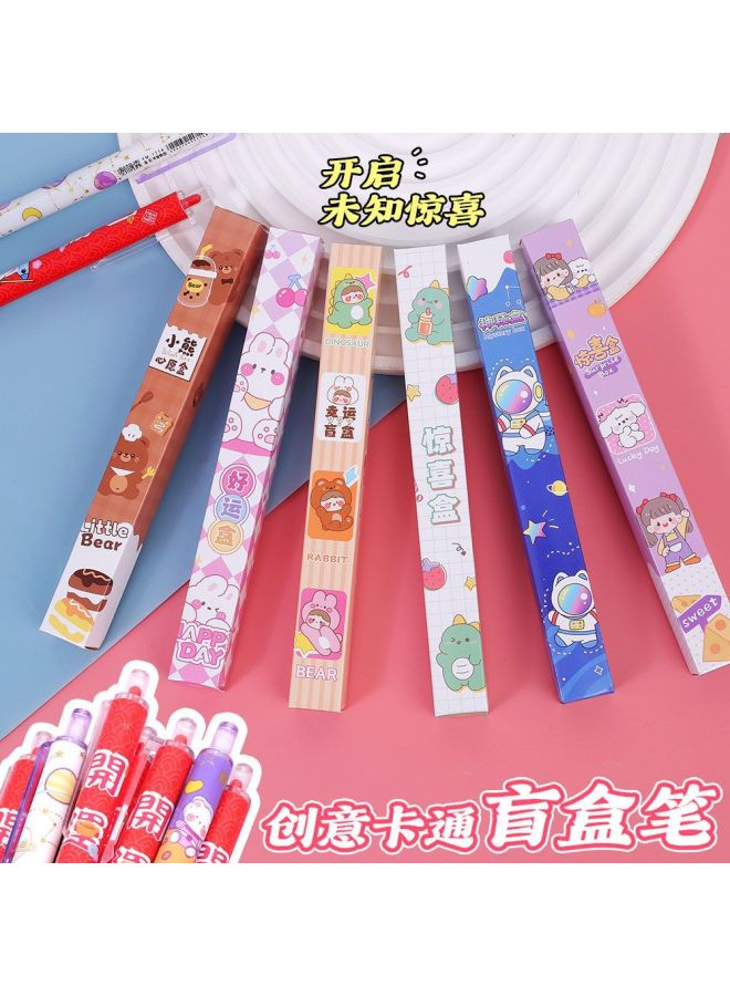 HELPS Creative Cartoon Blind Box Pen Primary School Students High Color Value Press Pen Smooth Brush Gel Pen Surprise Small Prize - Image 4