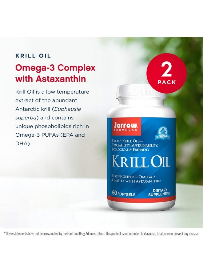 Jarrow Formulas Krill Oil - 60 Softgels - Phospholipid Omega-3 Complex with Astaxanthin - May Support Lipid Management, Brain Function & Metabolism - 30 Servings - Image 3
