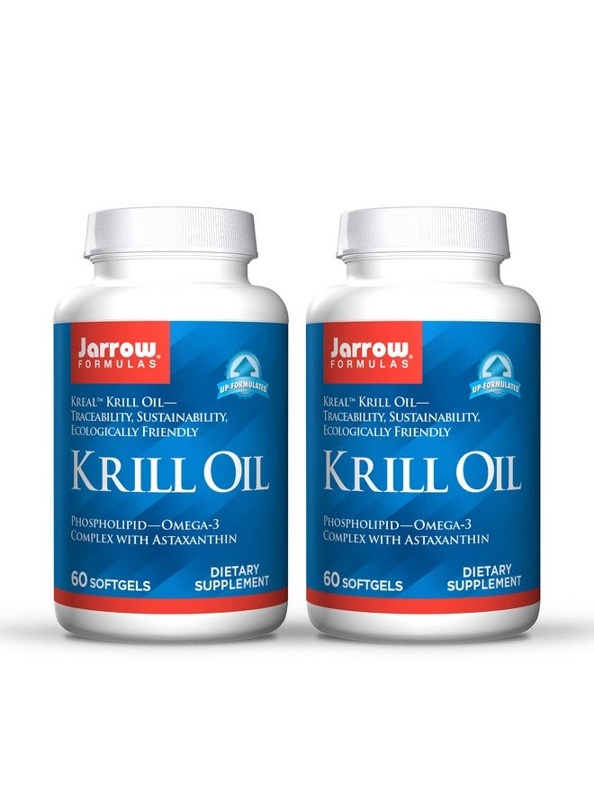 Jarrow Formulas Krill Oil - 60 Softgels - Phospholipid Omega-3 Complex with Astaxanthin - May Support Lipid Management, Brain Function & Metabolism - 30 Servings - Image 1
