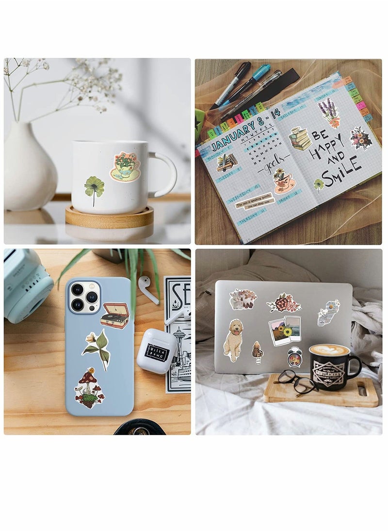 Generic - Vintage Stickers, 50Pcs Cute Cottagecore Scrapbooking Stickers Aesthetic Retro Journaling Supplies Kit, Waterproof Vinyl Decals for Planner Junk Journal Scrapbook Paper Water Bottle Laptop - Image 1