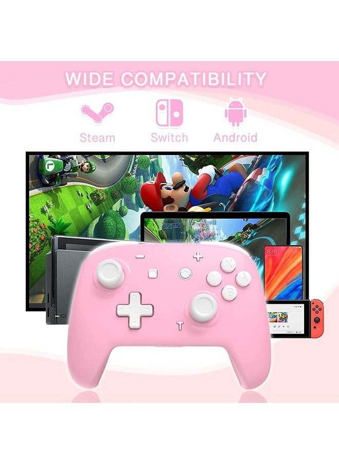 Generic - Wireless Controller for Nintendo Switch/Switch Lite, momen Pink Wireless Pro Controller with Turbo, Motion, Adjustable Vibration, Wake-Up, Gyro Axis - Image 1