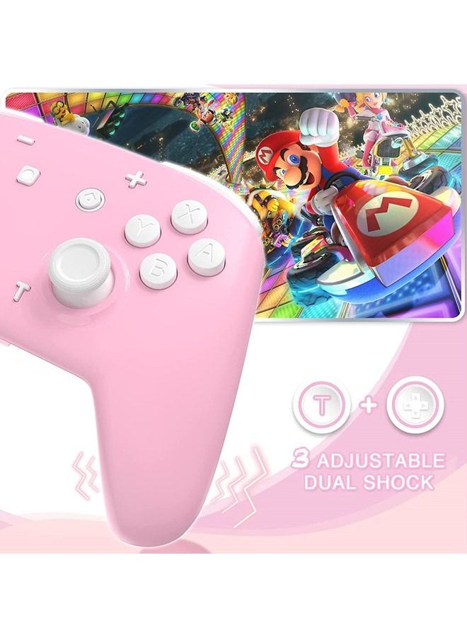 Generic - Wireless Controller for Nintendo Switch/Switch Lite, momen Pink Wireless Pro Controller with Turbo, Motion, Adjustable Vibration, Wake-Up, Gyro Axis - Image 1