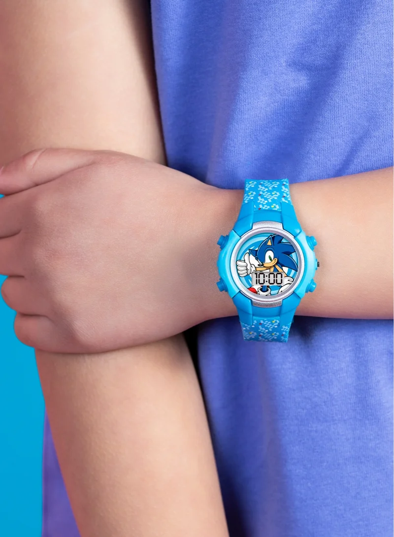 Sonic The Hedgehog Sega Sonic the Hedgehog Blue Flashing LCD Boys Watch - SNC4036