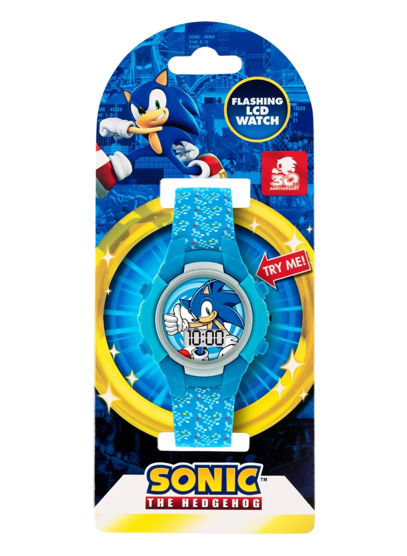 Sonic The Hedgehog Sega Sonic the Hedgehog Blue Flashing LCD Boys Watch - SNC4036