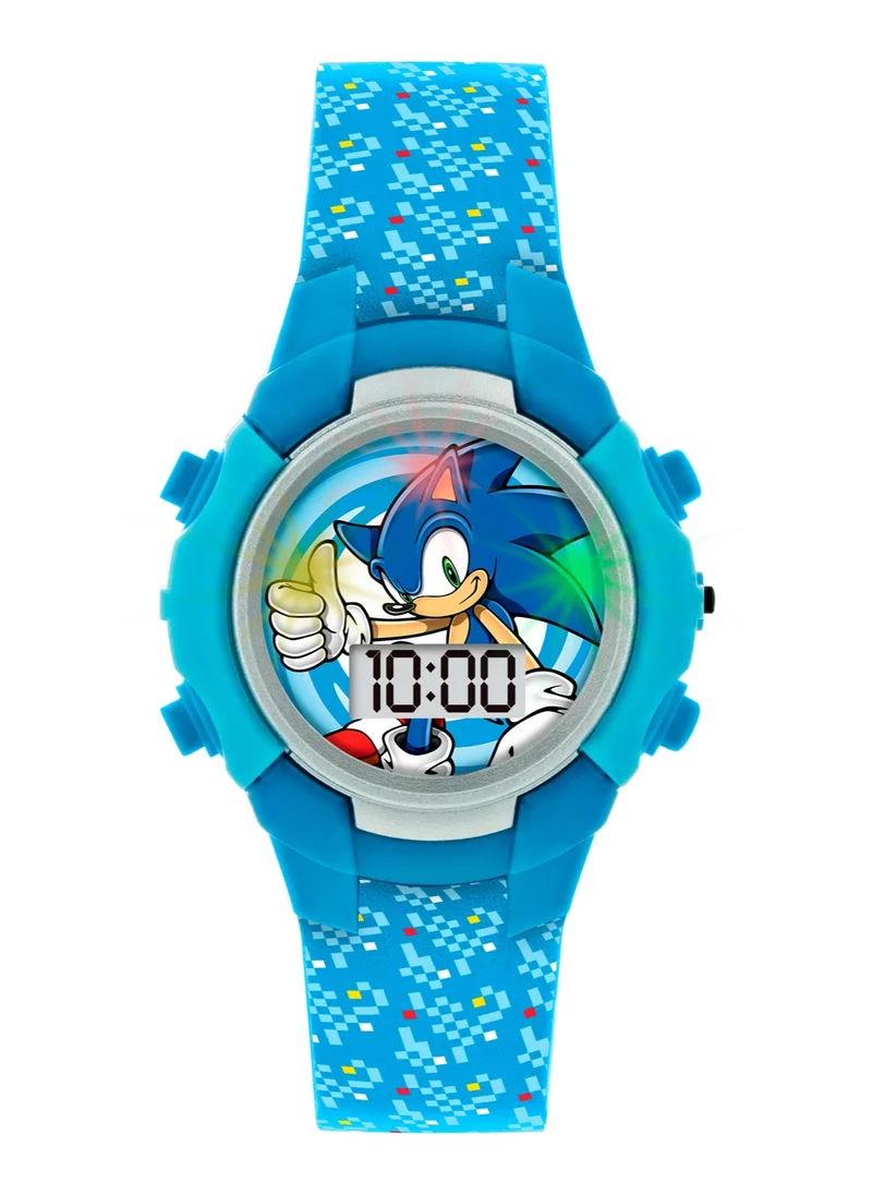 Sonic The Hedgehog Sega Sonic the Hedgehog Blue Flashing LCD Boys Watch - SNC4036