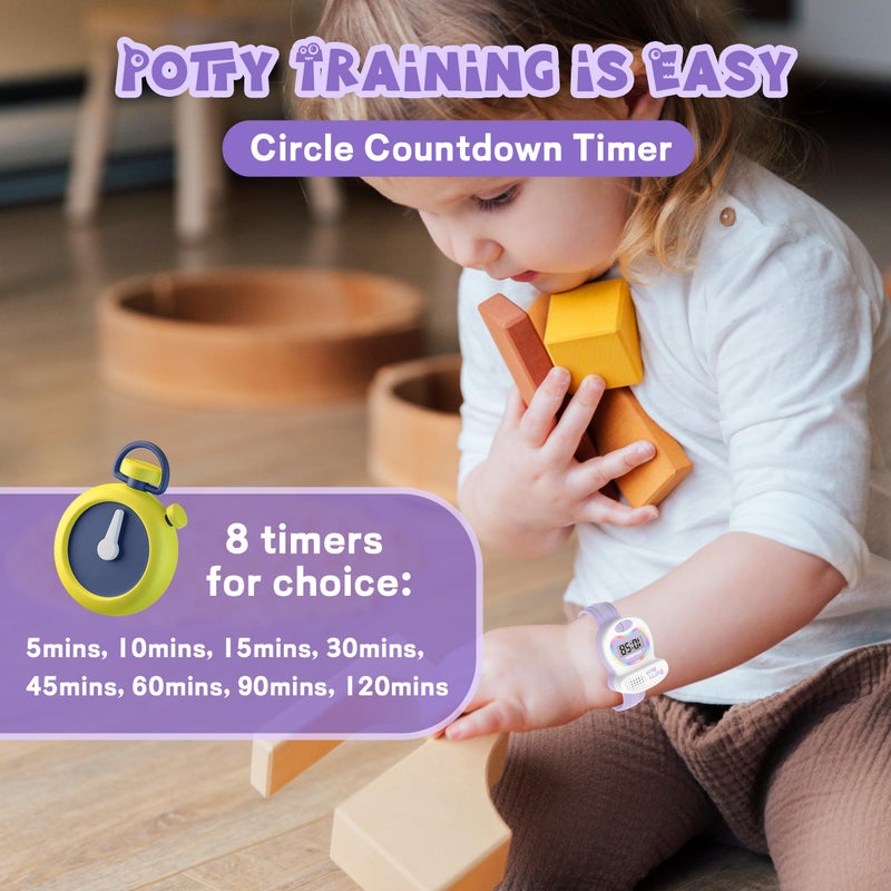 A ALPS Kids Watch Potty Training Watches for Boys and Girls, Potty Timer Toilet Shape and LED Colorful Lights, Music Reminds Kids It's Time to Go to The Bathroom, Fun Gift for Moms and Toddlers - Image 2