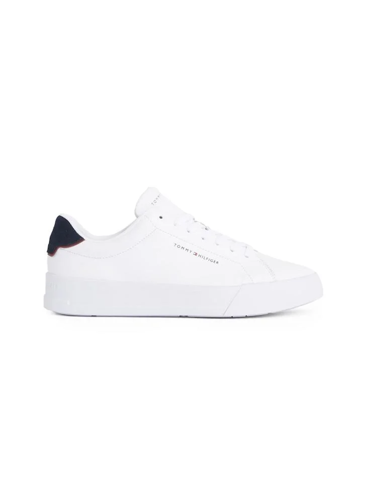 تومي هيلفيغر Court Low Top Leather Sneakers