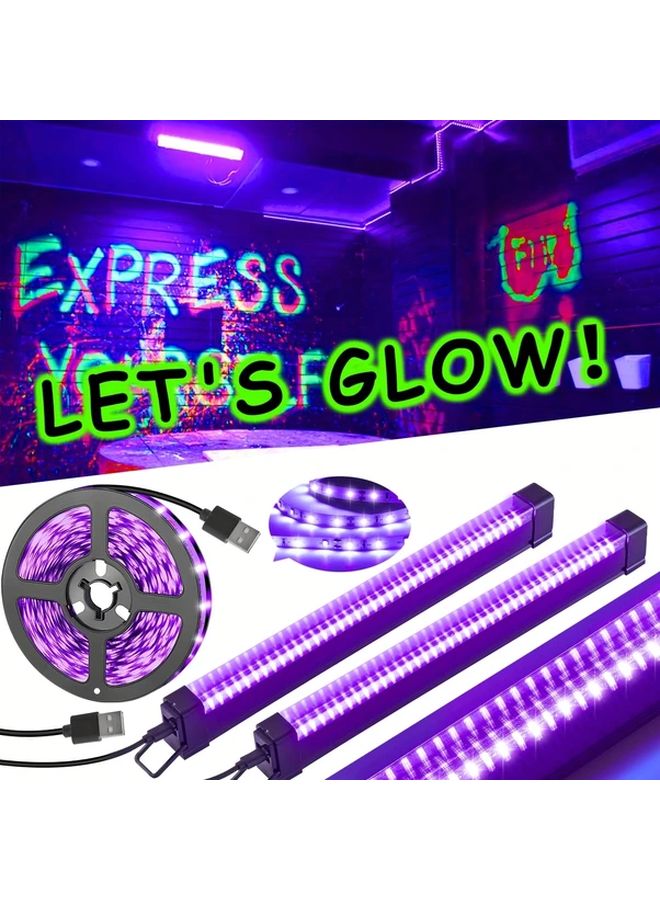 Blacklight Kit 2 1 نموذج شريط الأشعة فوق البنفسجية وضوء الشريط لحفلة التوهج الهالوين - Image 2