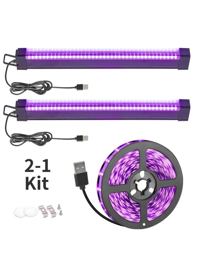 Blacklight Kit 2 1 نموذج شريط الأشعة فوق البنفسجية وضوء الشريط لحفلة التوهج الهالوين - Image 1