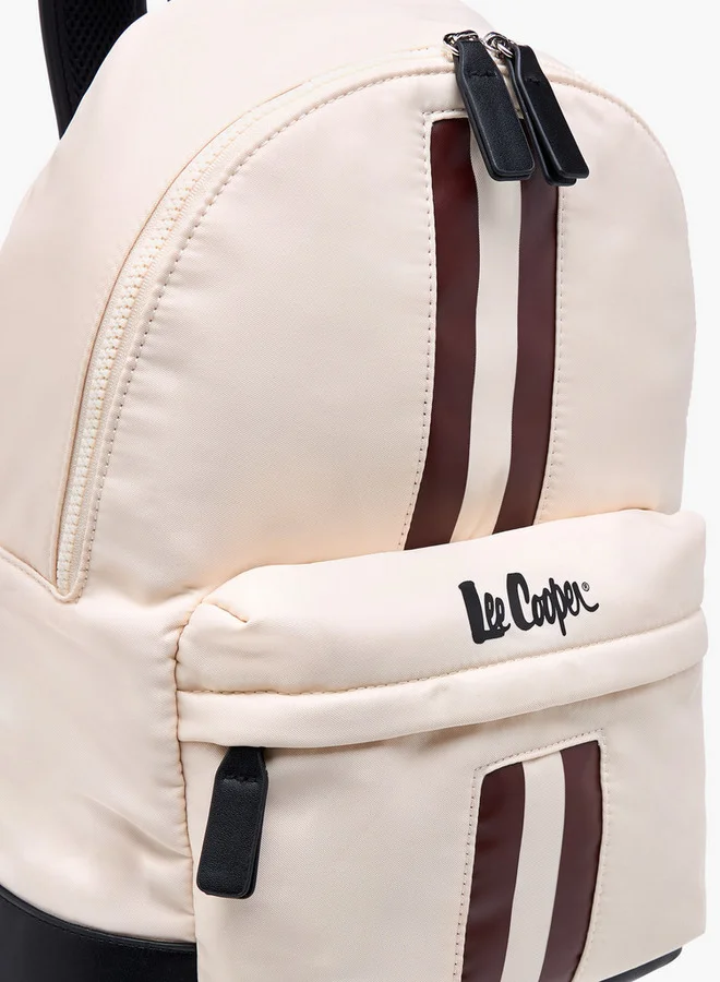 Lee Cooper Women's Panelled Backpack with Zip Closure and Adjustable Strap - 29x15x40 cm