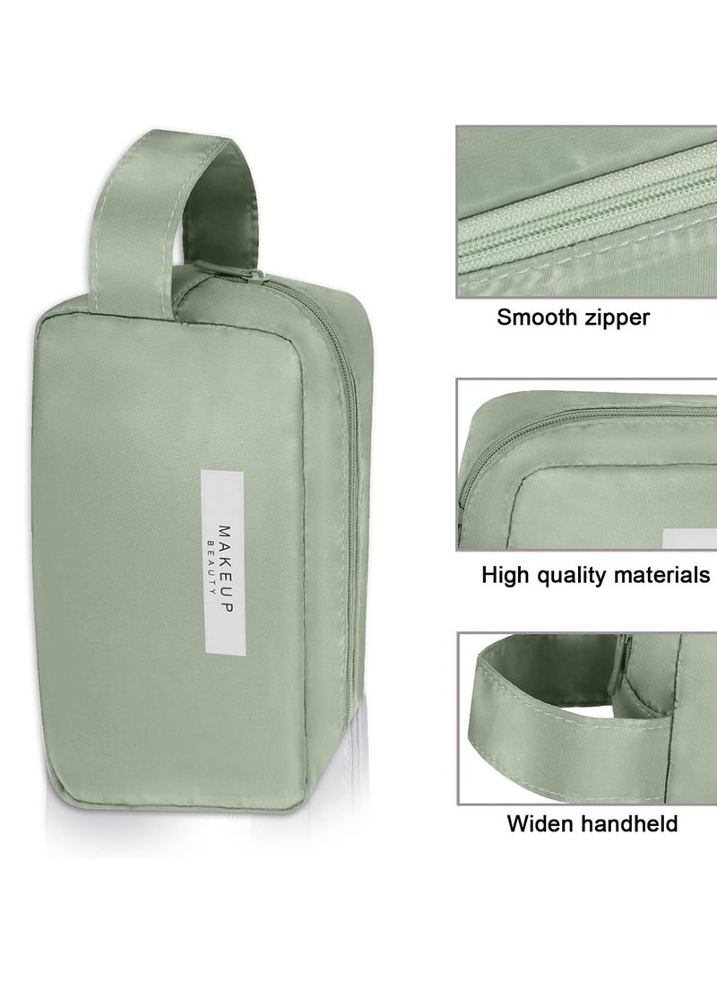 Generic 2 Pack Makeup Bag, Beauty Bag Cosmetic Bag for Women Travel Makeup Bag with Brush Compartment for Women(Green)  - Image 4