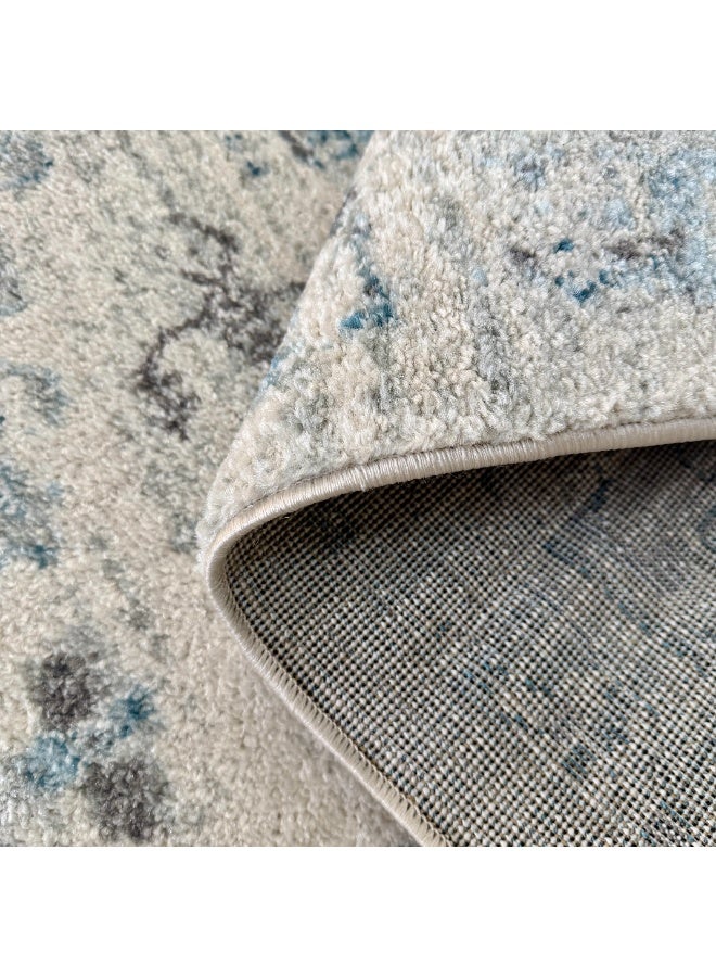 HANDPICKED FURNITURE Ultra Soft Area Carpets For Bed Room Living Room And Dining Room Anti-Slip Floor Carpets Easy To Clean 120 X 170 Cm 39 X 56 Ft Blue - Image 2