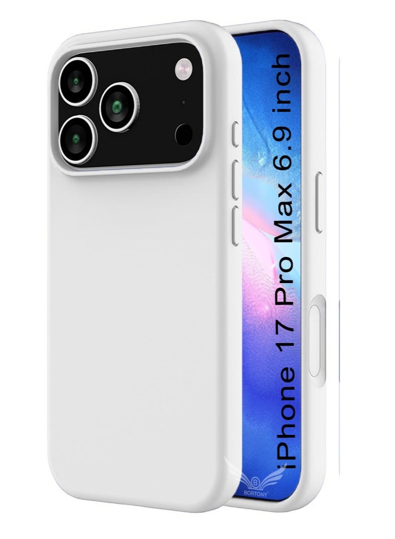 بورتوني جراب iPhone 17 Pro Max مصنوع من السيليكون الهلامي الناعم لهاتف iPhone 17 Pro Max مع بطانة داخلية من الألياف الدقيقة وغطاء حماية مقاوم للصدمات لهاتف iPhone 17 Pro Max مقاس 6.9 بوصة - Image 1