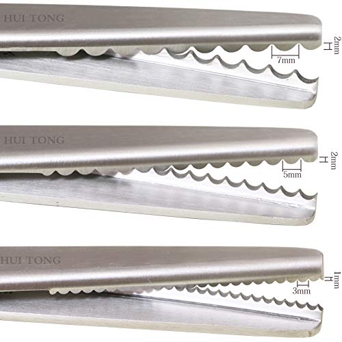 Hui Tong Strong & Sharpe Pinking Shears,Pinking Shears Scissors for Fabric, Serrated and Scalloped Scissors Fabric,3mm,5mm,7mm (Scalloped 7mm) - Image 5