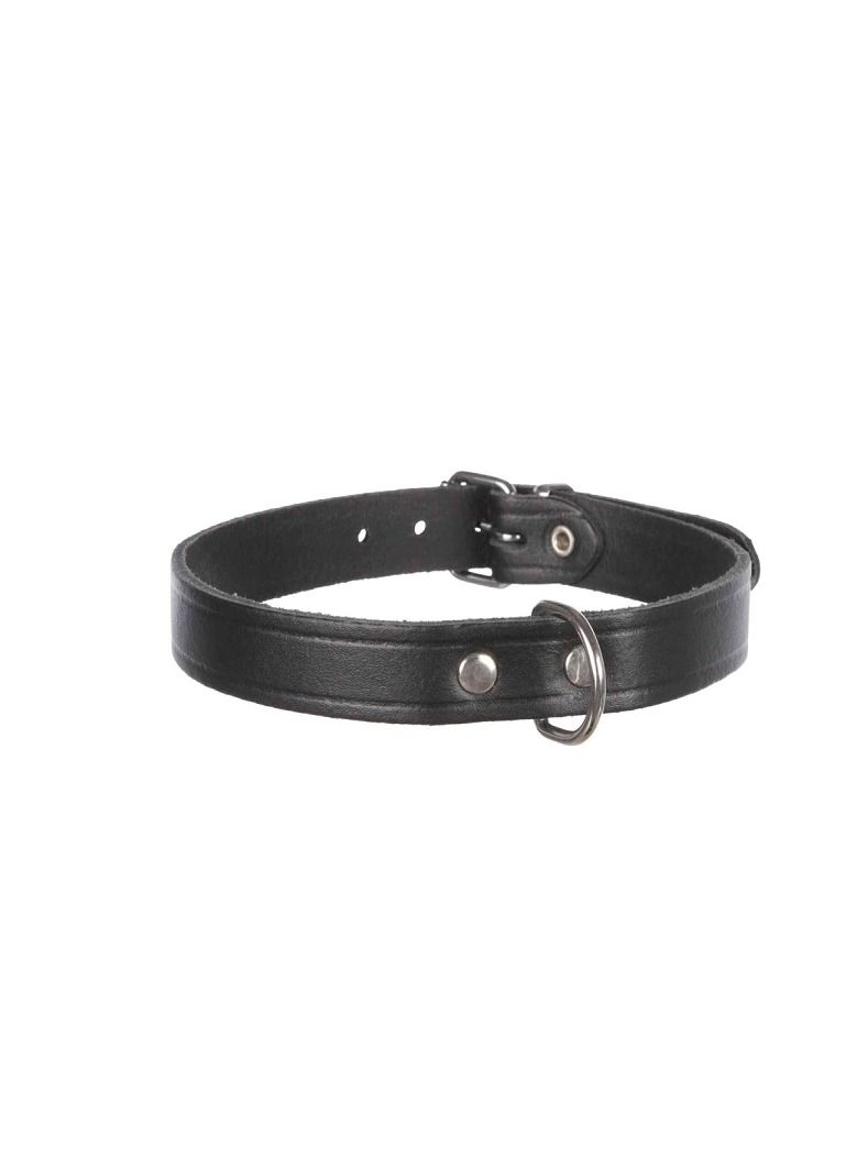 Trixie Basic Black Leather Collar For Dogs - Image 2