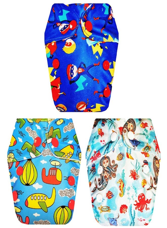 Dumbledo Premium Newborn Cloth Diaper with Integrated Insert (Pack of 3) | Soft & Gentle | 6-Layer Absorbent Pad | Travel Friendly | All-Day Wear | 0 - 4 Months | Unisex Baby - Image 1