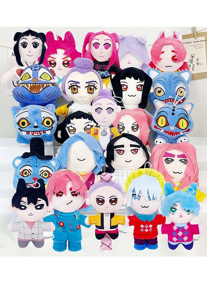 KPop Demon Hunters Tora Blitzpaw Monster Smile Edition Plush 22 cm Blue Tiger Mascot, Soft Stuffed Chibi Creature Toy, Cute Standing Plush for Kids & Anime Fans - Image 3