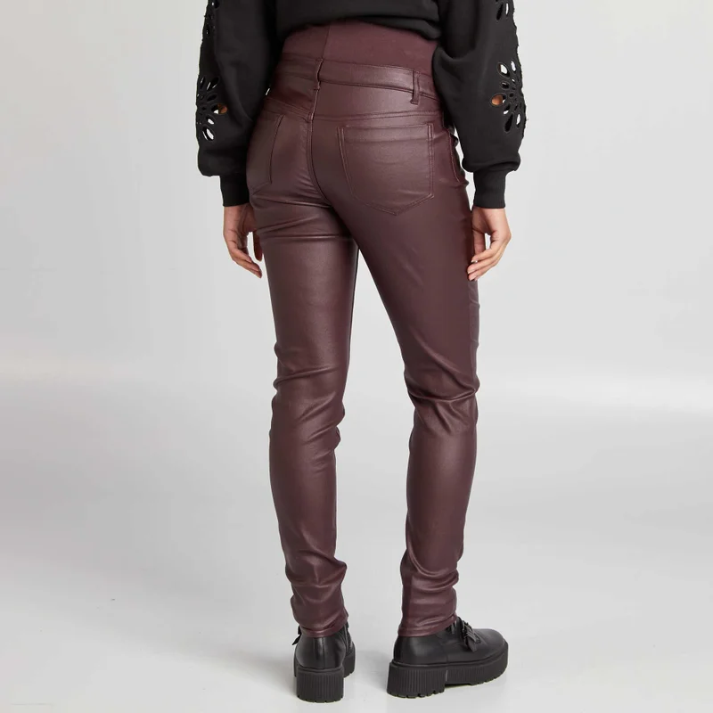 Kiabi Maternity Trousers Complete With Elasticated Panel Purple