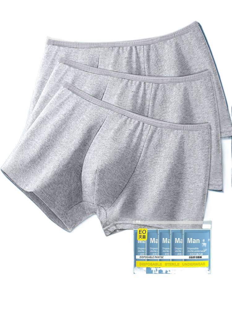 3 Pack Disposable Underwear Men Business Trip Travel High Waist Cotton Size 3XL for 75kg 85kg for Desk Setup - Image 2