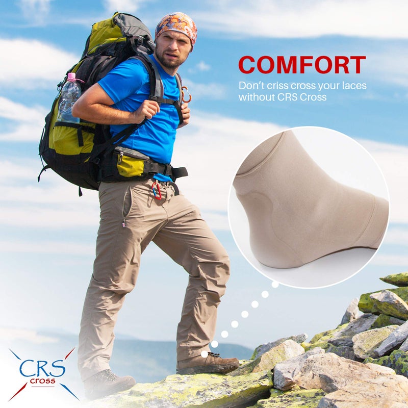 CRS Cross Achilles Heel Sleeve. One Pair of Premium Padded Compression Gel Sleeve/Sock for Cushion and Protection of Haglunds Bump, Achilles Tendonitis, and Bursitis (One size fits most) - Image 3