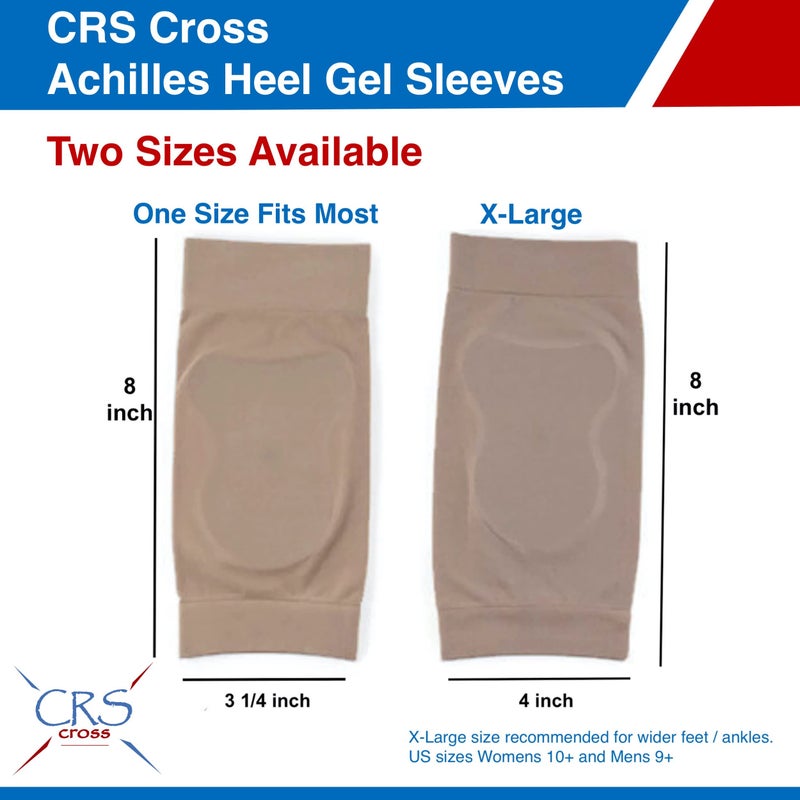 CRS Cross Achilles Heel Sleeve. One Pair of Premium Padded Compression Gel Sleeve/Sock for Cushion and Protection of Haglunds Bump, Achilles Tendonitis, and Bursitis (One size fits most) - Image 4