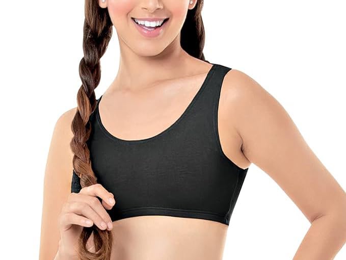 BRAAFEE Store Pack of 3 Girls Non Padded Teenager Full Coverage Sports Bra (Muluticolor) AAJ722_AIR - Image 5