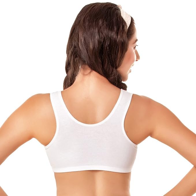 BRAAFEE Store Pack of 3 Girls Non Padded Teenager Full Coverage Sports Bra (Muluticolor) AAJ722_AIR - Image 3