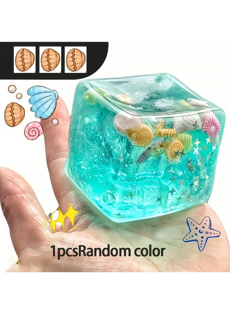 YOUGE Squishy Stress Relief Toy,Novelty Toys Realistic Squeezeable 3D Cartoon Character Figurine with Cube, Realistic Sandwich Design for Anxiety and Relaxation, Perfect Desk Accessory and Fun Fidget Toy for Adults, Ideal for Stress Relief - Image 1