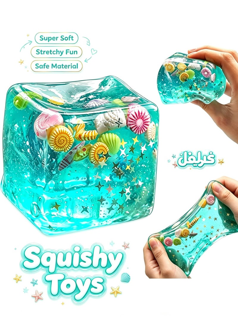 YOUGE Squishy Stress Relief Toy,Novelty Toys Realistic Squeezeable 3D Cartoon Character Figurine with Cube, Realistic Sandwich Design for Anxiety and Relaxation, Perfect Desk Accessory and Fun Fidget Toy for Adults, Ideal for Stress Relief - Image 1