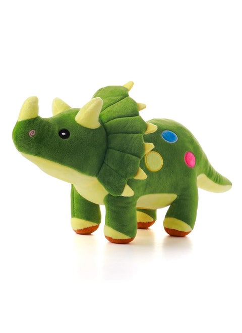 Dinosaur Plush Toy, 16" Stuffed Animal Triceratops Throw Plushie Pillow Doll Soft Green Fluffy Friend Hugging Cushion Present Soft Plush Stuffed Animal Dino Plushie for Every Age & Occasion