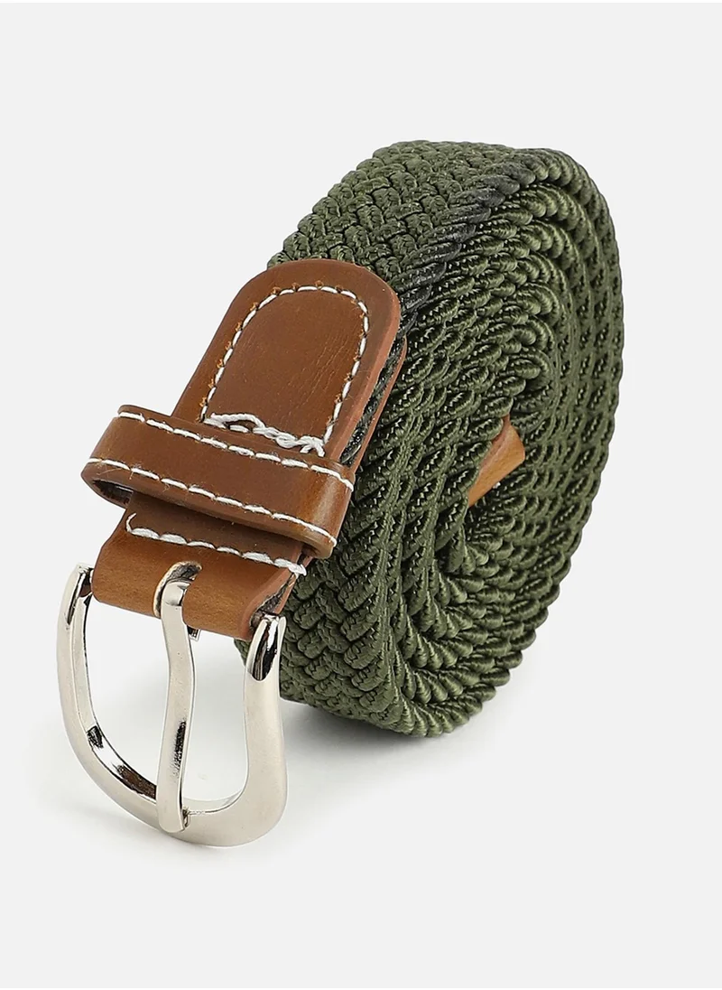 Haute Sauce Olive Green Textured Waist Belt