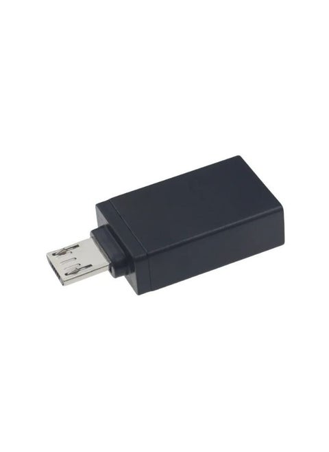 Metal micro USB OTG adapter for data transfer and charging (black color)