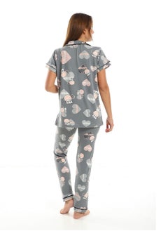 Caesar Women Pajama Set With Pants And Button Design  - Image 4