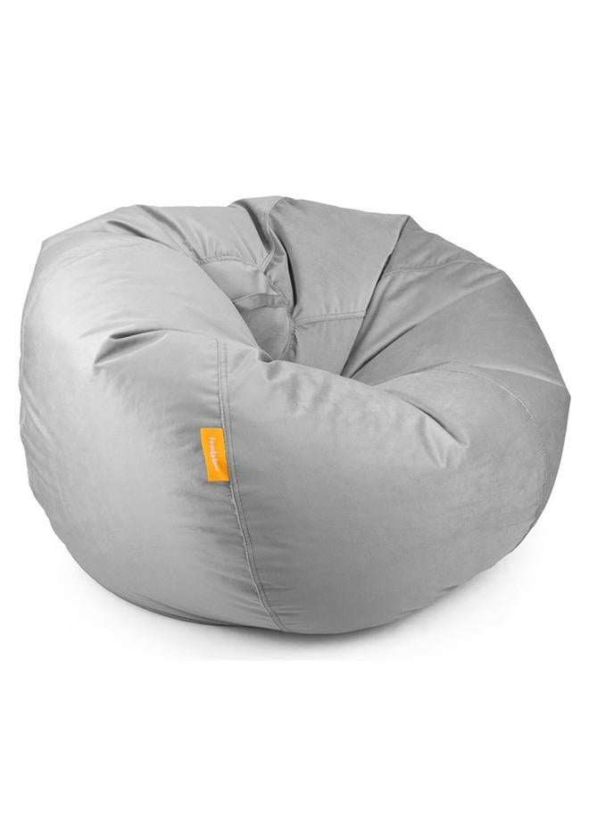 Jumbble Suede Bean Bag with Filling | Ultimate Indoor Lounging Chair for All Ages | Velvet Soft Fabric | Filled with Polystyrene Beads(XXL, Grey)70 X 100 X 110cm - Image 1