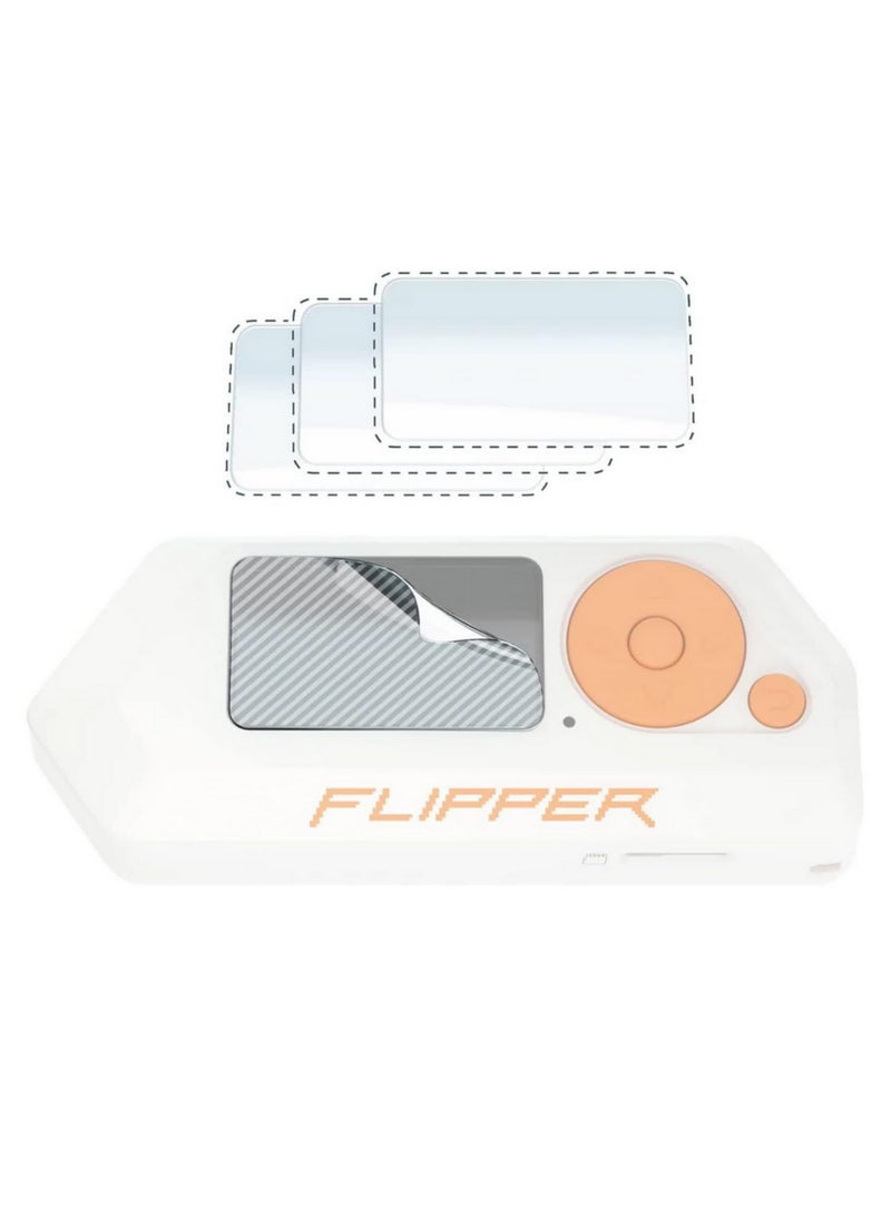 3 قطع من واقي الشاشة لجهاز Flipper Zero، مقاوم للخدوش مضاد للتوهج، فيلم شفاف عالي الوضوح، ملائم تمامًا لملحقات الجهاز، مضاد لبصمات الأصابع، خالٍ من الفقاعات، مع قطعة قماش جافة.  - Image 1