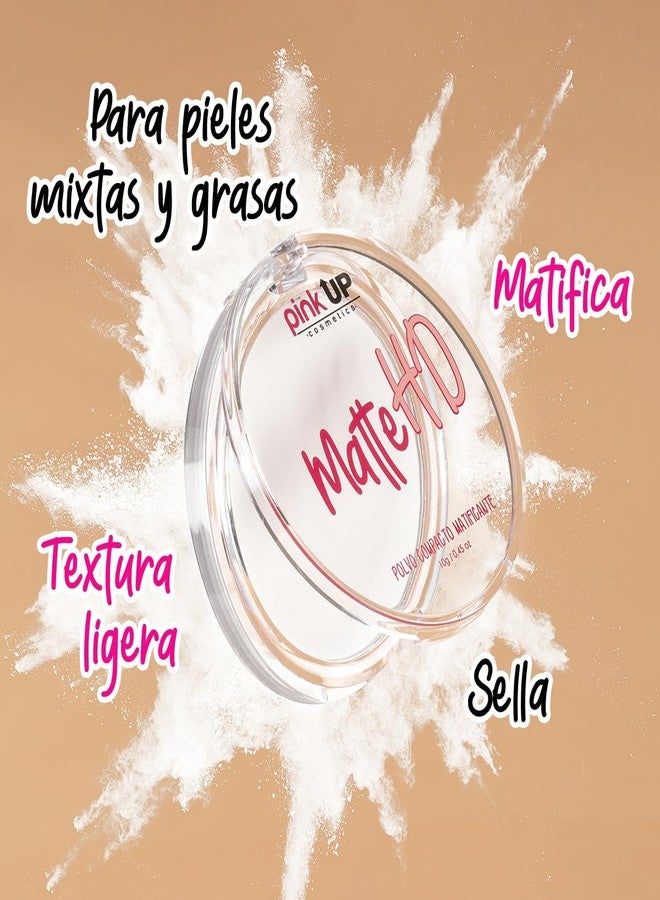 PINK UP Matte HD Compact Powder Mattifying| Make up| Setting Powder| Pressed Powder | Face Make Up| For Combination Skin|Controls shine on facial skin| Model PKHD - Image 2
