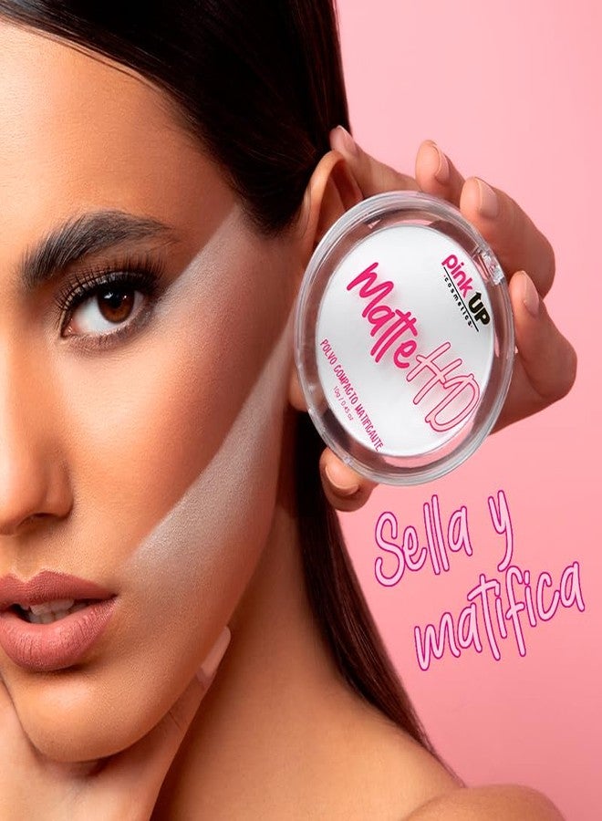 PINK UP Matte HD Compact Powder Mattifying| Make up| Setting Powder| Pressed Powder | Face Make Up| For Combination Skin|Controls shine on facial skin| Model PKHD - Image 3
