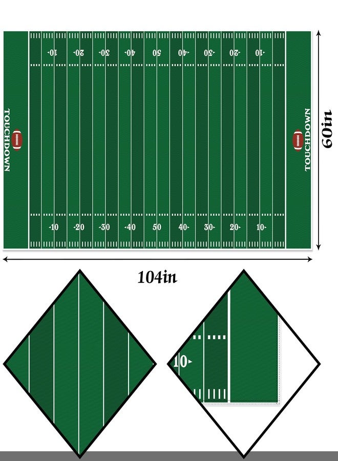 Hafangry American Football Field Tablecloth Touchdown Game Day Sport Themed Party Decoration Kitchen Dining Room Home Rectangular Table Cover (60" x 104") - Image 5
