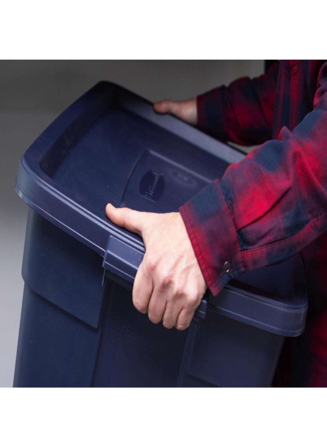 Rubbermaid Roughneck Durable Polyethylene Storage Tote Box Blue 94.6 L RMRT250002  - Image 3