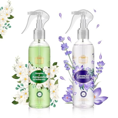 Next Care English Leather Air Freshener Spray Combo Pack – Jasmine + Lavender (200 ml Each) | Long Lasting Room Freshener | Gas-Free Deodorizer for Home, Car & Office | 2 Fragrances Set - Image 1