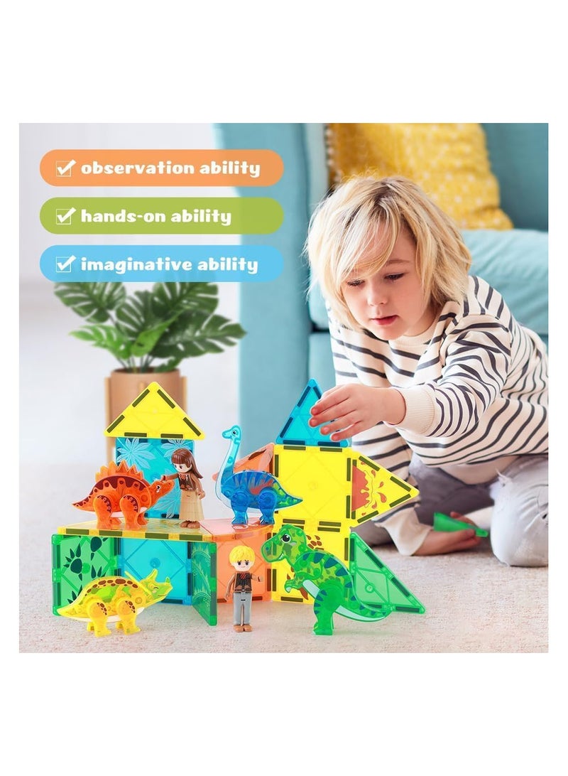 Lumins Magnetic Tiles for Kids ,Animal STEM Toys for 3+ Year Boys and Girls Learning by Playing Games for Toddlers  Kids Construction Toys-Inspirational, Educational Animal Zone 49 pcs - Image 2