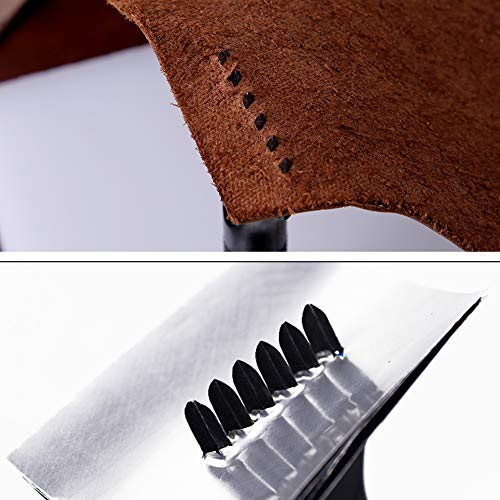 QMNNMA 4 Pcs Leather Stitching Punch Leather Craft Tool Hole Punches 1/2/4/6 Prong Punch Lacing Stitching Punch Tool for Craft(3mm) - Image 3