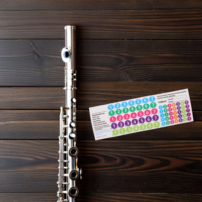 5pcs Pan Flute Note Stickers: Adhesive Music Labels for 18/16 Tubes Pan Pipes - Teaching Music Note Stickers for Kids Beginner - Image 5