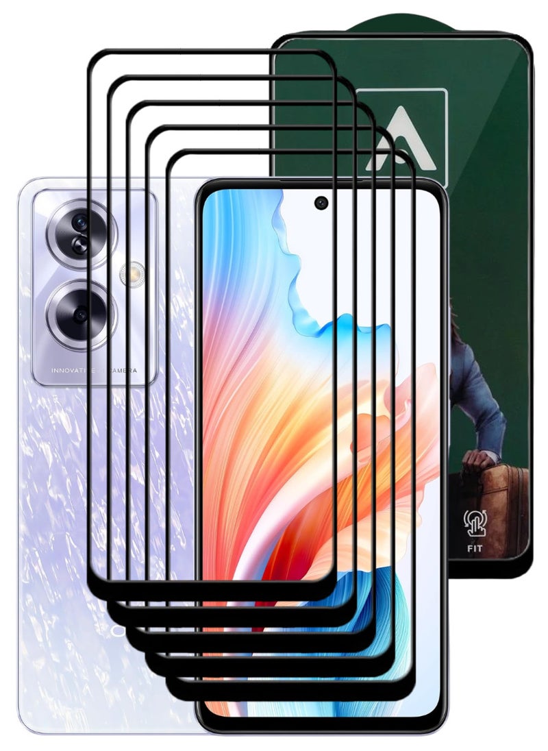 ACLIX 5 Pieces Antistatic ESD Dustproof Premium Quality High Definition Tempered Glass Screen Protector Designed For Oppo A79 - Image 1