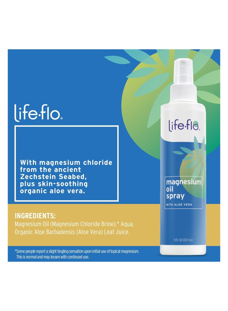 لايف فلو Life-flo, Life-Flor، بخاخ زيت المغنيسيوم، بالإضافة إلى الصبار، 8 أونصة سائلة (237 مل) - Image 2