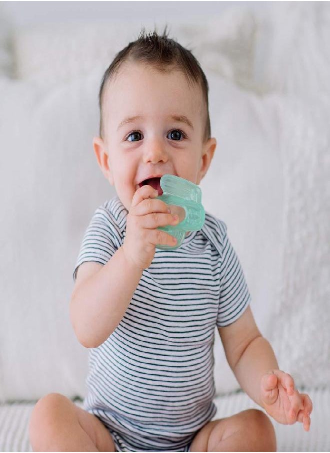 Itzy Ritzy - Itzy Ritzy Water-Filled Teethers; Set of 3 Coordinating Cactus Water Teethers; Cutie Coolers are Textured On Both Sides to Massage Sore Gums; Can Be Chilled in Refrigerator; Set of 3 Green Cacti - Image 1