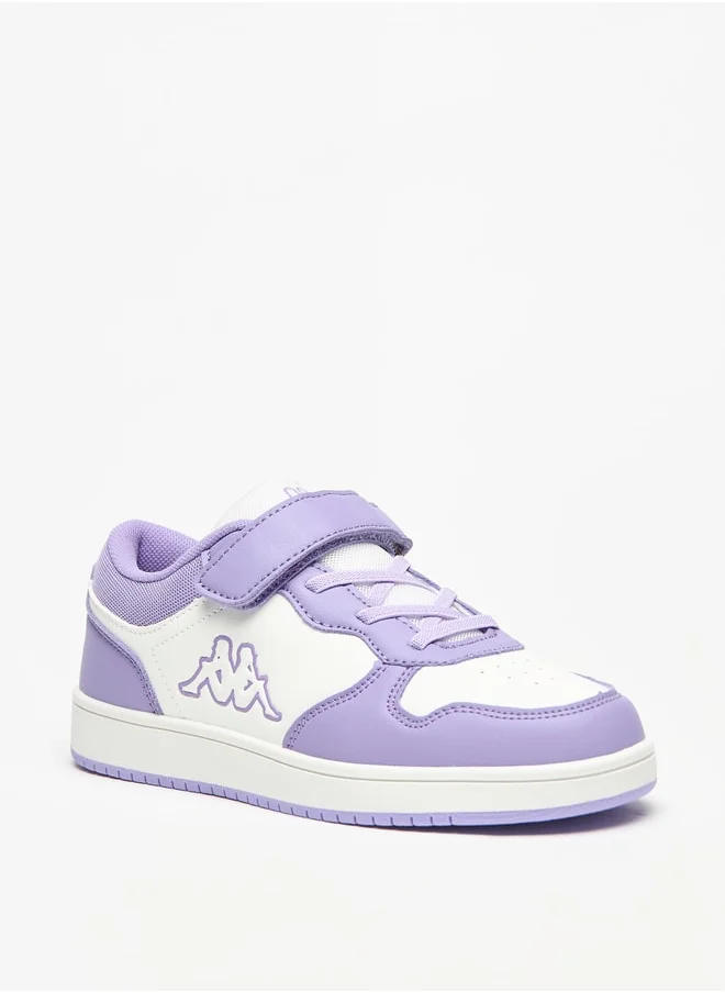 Kappa Girls' Panelled Sports Shoes with Hook and Loop Closure