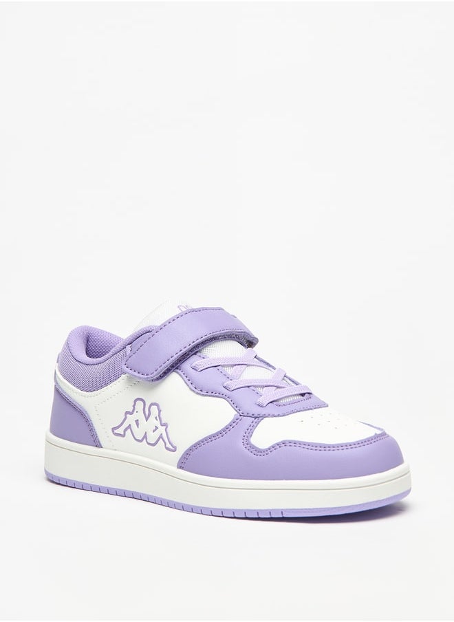 Kappa Girls' Panelled Sports Shoes with Hook and Loop Closure  - Image 1
