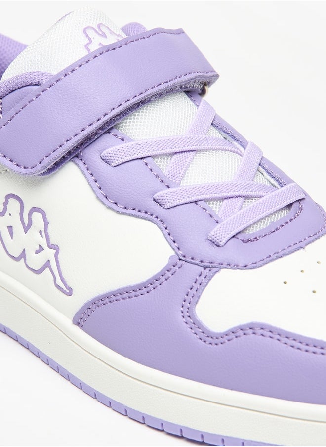 Kappa Girls' Panelled Sports Shoes with Hook and Loop Closure  - Image 5