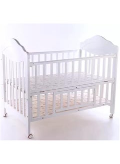 Star Kids Wooden baby bed - white, with storage space  - Image 2